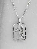 My Gold Damski męski wisiorek znak zodiaku (bez łańcuszka), prawdziwe srebro wysokiej próby 925, 21 mm x 12 mm, znak zodiaku horoskop Gaudino, Groß, Srebro szterlingowe, Bez kamieni szlachetnych