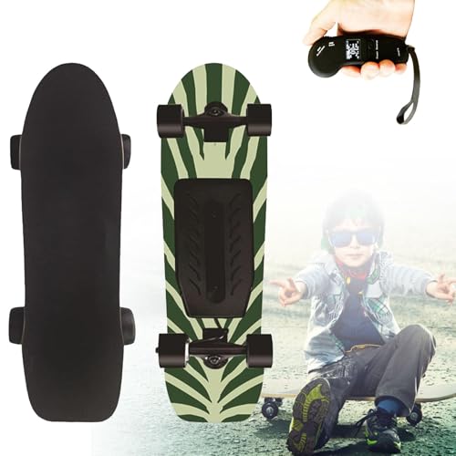 Electric Skateboard, Beginner Electric Longboard, Wireless Remote Control, 4 Speed Adjustable, Maximum Range of 26 Km, Load Capacity of 150 Kg, Adult Electric Skateboard,F