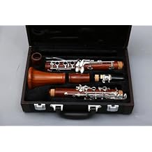 Vetimobato Professional B-flat Clarinet Nickel Plated Bb Key 17 key with Case & Mouthpiece & Reeds & Cap Cork & Grease & Gloves & Strap & Screwdriver & Clarinet Cleaning Kit Rosewood Clarinet