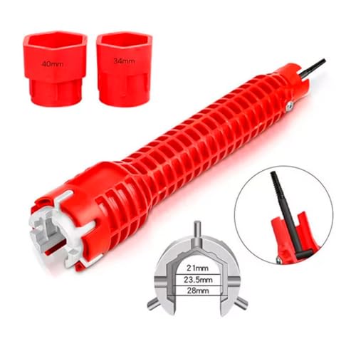 Chave Hidráulica Multifuncional com Nível, 8 em 1, Vermelha