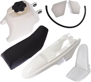 Wai Danie White Plastic Body Fender Cover Shell Parts Kit Compatible with YAMAHA PW50 PY50 PW PY 50 PEEWEE Mini Dirt Pit Kids Bike Motocross Motorcycle
