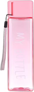 Drinking Cup Men Women Square Large Capacity Portable Summer Coffee Juice Cup 500ML(pink)