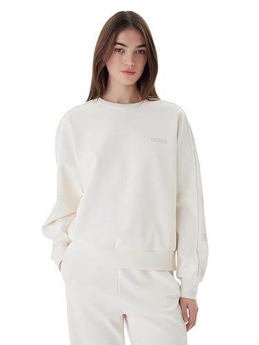 GUESS Art V6RQ96 KCX22 Damen-Sweatshirt, White Glam, XS