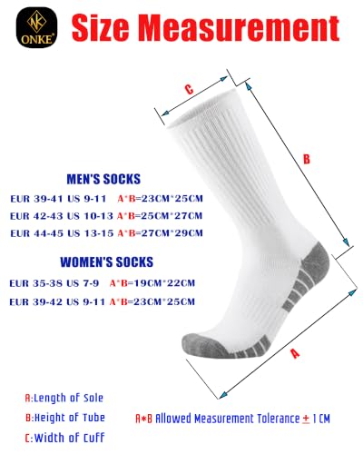 Image of ONKE Seamless Athletic Work Socks for Men Heavy Duty Boot Max Cushion Crew