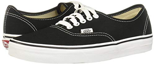 Vans Vans Unisex Authentic Solid Canvas Skateboard Sneakers (36 M EU / 4.5 D(M) US, Black / White)
