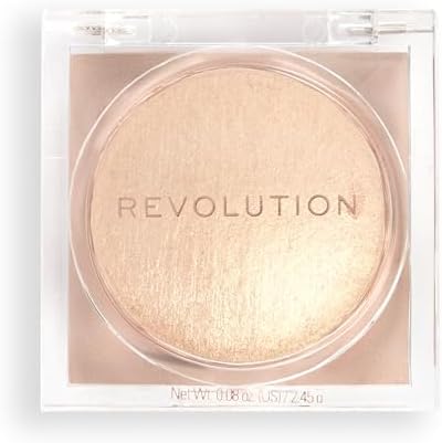 Revolution Beauty London Beam Bright Highlighter, All Over Face Glow, Powder To Liquid Formula, 5 Different Shades, Bronze Baddie