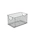 Ybm Home Mesh Storage DVD Box, Silver Mesh Great for School Home or Office Supplies, Books , Dvd's Computer Discs and More #2318
