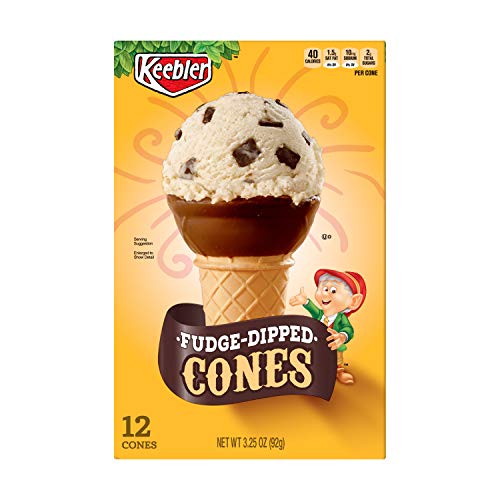 Keebler Ice Cream Cones, Fudge Dipped Cups, 3.25 oz (12 ct) - Thumbnail 2