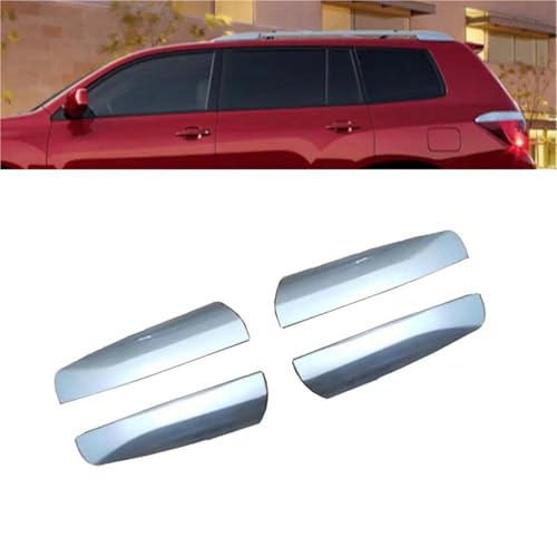 Cubierta de riel de techo plateada para Toyota Highlander 2009-2013 tapa barra 2