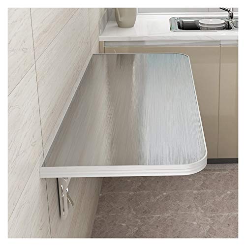 Stainless Steel Folding Dining Table Wall Mounted Workbench Heavy Duty Floating Computer Desk Space Saving For Study Home Office Kitchen Dining Room (Size : 120X40Cm) #TOP22