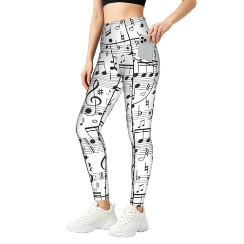 Pantalones de yoga que no se bajan gracias a su cintura alta con bolsillos funcionales Yyoretp
