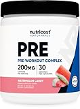 Nutricost Pre-Workout Powder (Watermelon Candy) 30 Servings - GMO-Free, Gluten-Free, Vegetarian