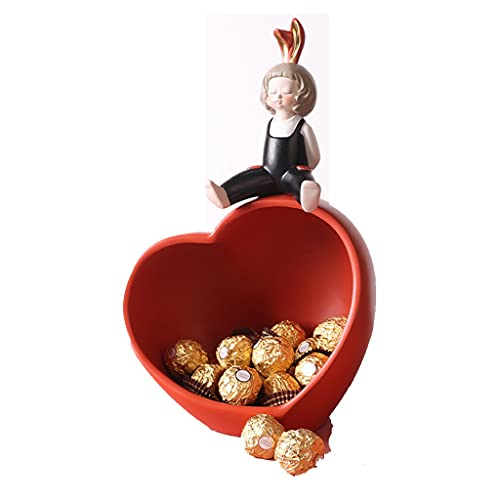 DUNAKE Stockage d'entrée,Mignonnes Résine Décoration de la Maison de la Salle de séjour De Sculptures—Convient à Toutes Sortes de Cadeaux de Noël, Noël, Saint-Valentin, Halloween, Pâques