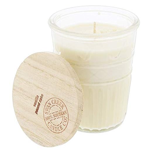 Swan Creek Timeless Jar Collection 12 Ounce Soy Wax Candle, Vanilla Pound Cake