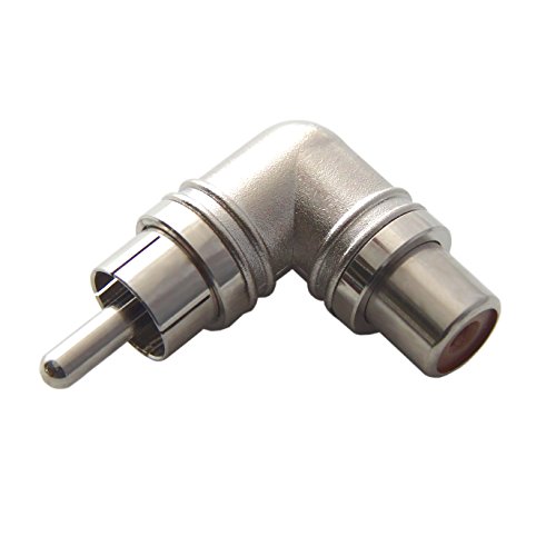 F-Factory RCA L型変換プラグ ピン(RCA)ケーブル L型/L字変換プラグ ビデオケーブル L型/L字変換アダプターPLG-L04