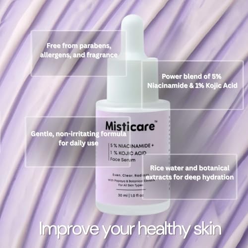 Image of Hydration and Clarity Kit Niacinamide Kojic Acid Serum and Rice Water Face Wash Combo for Even Hydrated Looking Skin Daily Skincare Set for Men and Women Gentle Cleanser with Brightening Serum Routine Kit