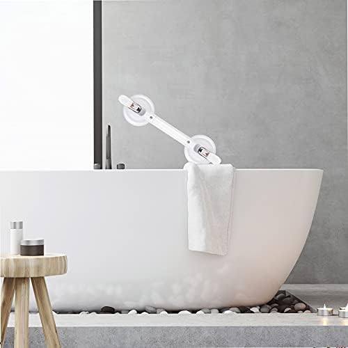 Newthinking Suction Bathtub Rails, 16inch Shower Grab Bars with Suction Cup, Portable Bathroom Mobility Aids Safety for Disabled, Elderly and Children