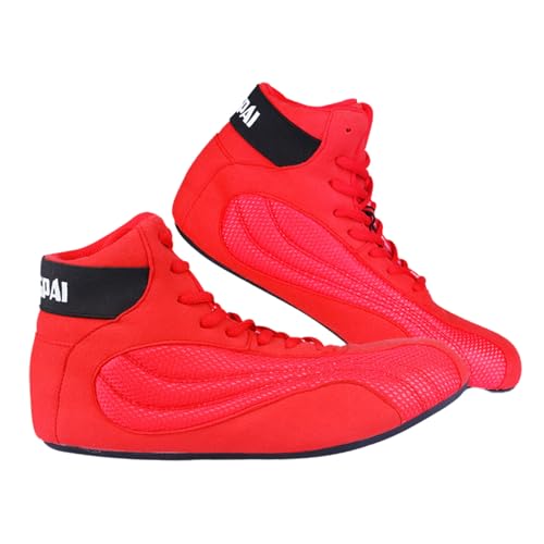 Leichtrit Botas Boxeo Hombre,Botas Boxeo Mujer,Antideslizante,Absorber El Sudor,para Entrenamiento Artes Marciales Zapatillas Boxeo Hombre,Zapatos De Lucha Respirables,Botas De Lucha para Hombre