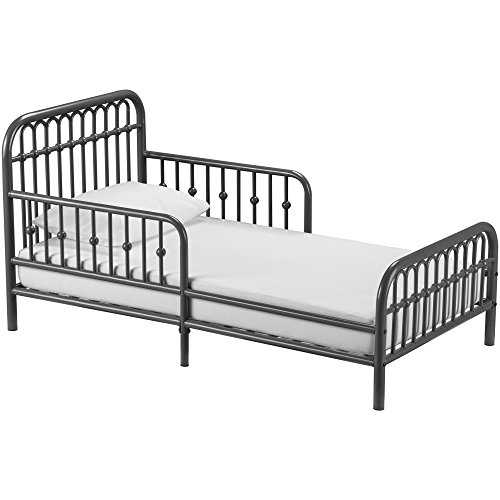 Little Seeds Monarch Ivy Metal Toddler Bed, Graphite Gray #TOP14