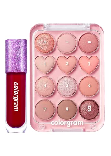 Colorgram Thunderbolt Tint Lacquer - 08 Crush Tok Pin Point Eyeshadow Palette 06(Peach + Coral) Bundle #TOP23
