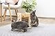 Kerbl Pet Heu- und Gemüseturm, Für Kaninchen, 2-in-1 Produkt, Einfache Befüllung, Für Innen- und Außenbereich, Robuster Stand, Natur, 24x24x30 cm