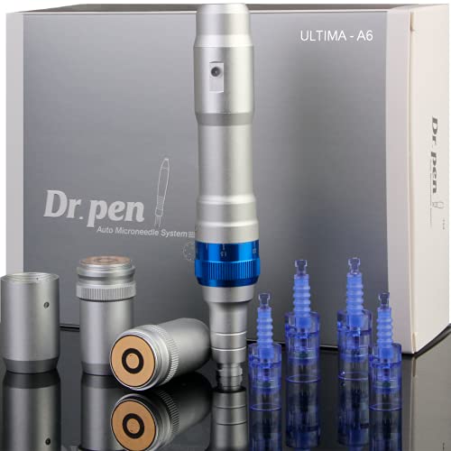 Dr. Pen Ultima A6 - Best Skin Care Tool Kit for Face and Body - 4 Pcs (2x 12 pins, 2 x 36 pins) Cartridges