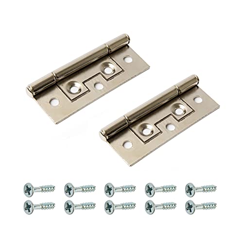 Paire de charnières de porte mobiles en acier brossé 67 mm Bronze antique Cover