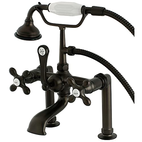 Kingston Brass AE109T5 Auqa Vintage Deck Mount Clawfoot Tub Faucet,