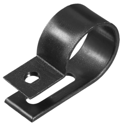 Image of ROWORKX 15-19mm R Type Cable Clips, 20Pcs Nylon P Clips, Cable Cleats Black