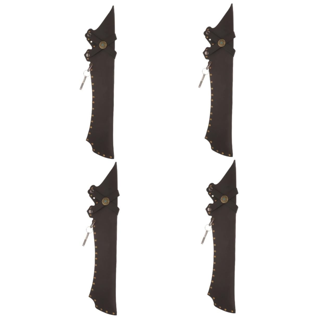 BESPORTBLE 4pcs Arrow Bag Pu Leather Arrow Holder for Outdoor Portable Archery Equipment Washable