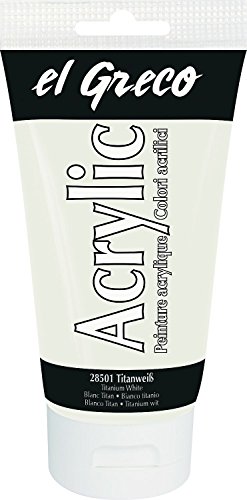 KREUL 28501 - El Greco Acrylic, 150 ml Tube in titanweiß,...