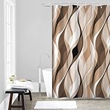 Matériau de haute qualité : le rideau de douche marron ombré est fabriqué en polyester, doux et léger. En raison du revêtement imperméable sur la surface, le rideau de douche peut efficacement empêcher l'eau d'éclabousser hors de la cabine de douche.