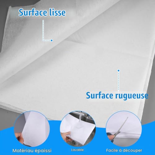 200x100 cm Entoilage Thermocollant Couture, Entoilage Fusible Non Tissé – vue 3