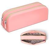 FQDGTFA Daily Contact Lens Organizer Case, Portable Travel Storage Case with Clearly Labeled R & L, Water-Resistant Disposable Contact Lens Dispenser, Storage up to 80 lenses
