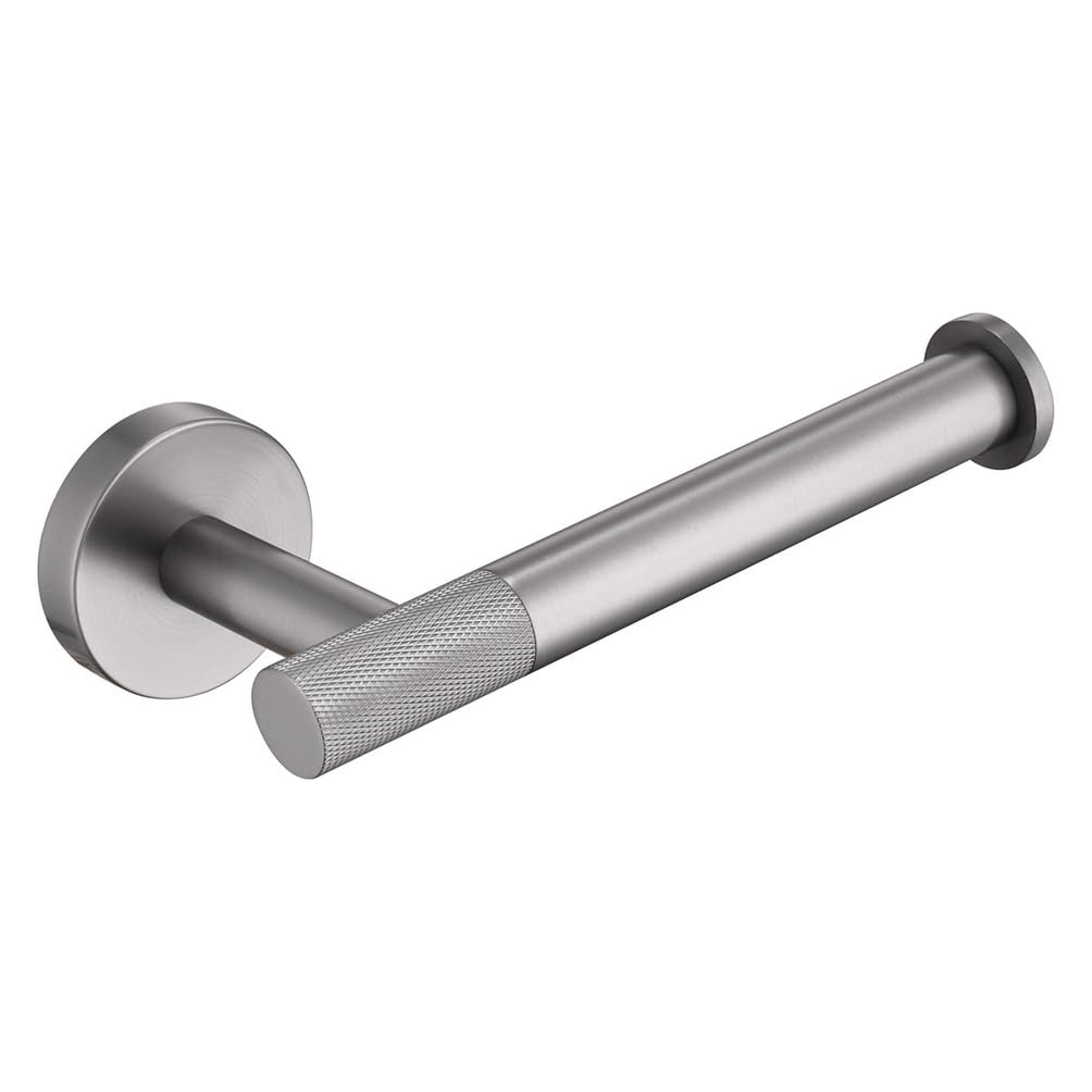 Uaogplk Gun Gray ,Toilet Paper Holder, Knurled Toilet Paper Roll Holder Wall Mount, Modern Bathroom Lavatory Tissue Roll Storage