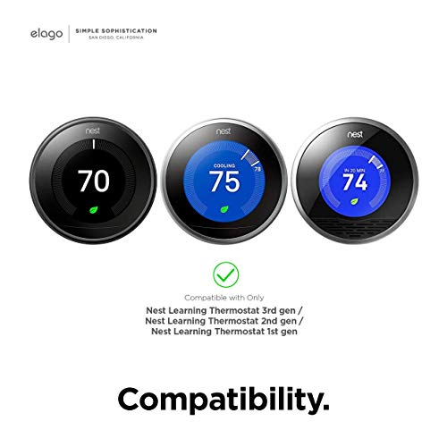 Elago Wall Plate Cover Designed For Google Nest Learning Thermostat (Dark Grey) - Compatible With Nest Learning Thermostat 1St/2Nd/3Rd Generation, Not Compatible With 2020 Model [Us Patent Registered] #TOP1