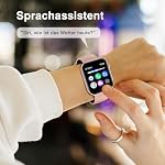 BRIBEJAT Smartwatch Damen mit Telefonfunktion, 2,01 Zoll Touchscreen, 110+ Sportmodi, Fitnessuhr mit Herzfrequenz/SpO2/Schlafmonitor/Menstruationszyklus, IP68 Wasserdicht Uhr für Android iOS，Rosa – Bild 2