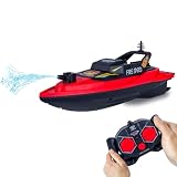 JAMARA 466600 - Barca antincendio Fire Speed 2,4 GHz, rossa, modellino radiocomandato con ...