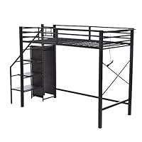 コンセント付きロフトベッド高さ170　送料無料 スチール 耐震 ベッドBLACK Amazon｜システムベット ロフトベッド シングル コンセント付き 収納
