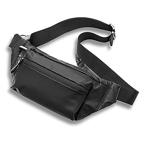 MOVOYEE Fanny Pack Crossbody Bags for Women Girls Men Kids Shoulder, Running Belt Bag Leather Phone Pouch, Waterproof Chest Waist Bags for Travel Walking Hiking Cycling Workout Exercise Sports Pocket Cover