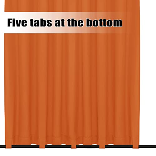 Image of Easy-Going Outdoor Curtains for Patio 1 Panel, 110x84 inch, Orange | Waterproof, Windproof, Weatherproof Privacy Outdoor Curtains for Cabanas Porches and Pergolas, Grommet Top and Tab Bottom