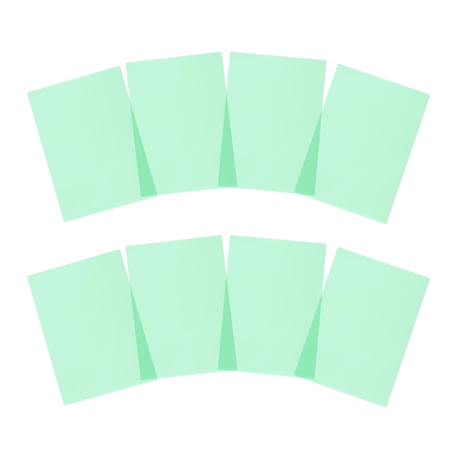 Pack of 16 A4 Plain Green Dyslexia Overlay Reading Sheets β PET Material, Rounded Corners