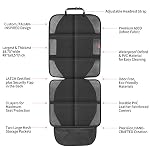 Car Seat Protector with Thickest Padding,Waterproof 600D with Storage Pockets,Non-Slip Pets Fabric Child Baby Cover Leather Reinforced Vehicle Seat 1 Pack (Black) - Image 5