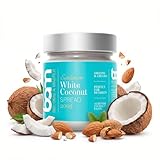 BAM Crema Blanca de Coco y Almendras, 200 gramos, Pasta para Postres, Suave y Cremosa
