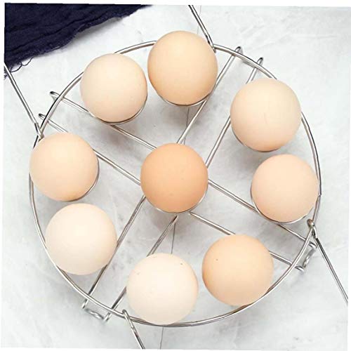 Hotaden Panier Oeufs Vapeur Porte-Bagages de Cuisson en Acier Inoxydable Trous de Cuisine Accueil poignée Silicone Accessoires Pied Batterie de Cuisine Outil – vue 4