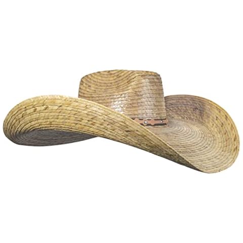 Mexart Oversized Cowboy Wide Brim Straw Hat Dark Natural | Sombrero de Palma Grande Obscuro Cover