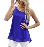 Yommay – Yommay Damen Chiffon Tank Tops ärmellose Leicht Lässig Bluse