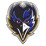 FANMATS 60447 - NFL - Baltimore Ravens Embossed Color Emblem | Raven Head Primary Logo