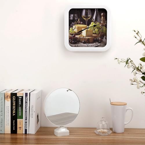 Horloge murale silencieuse carrée 25 cm sans tic-tac cuisine