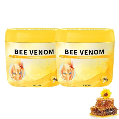 Aeehfengf Lot de 2 crèmes thérapeutiques avancées au venin d'abeille pour le cou, les genoux, les épaules, la taille, les jambes